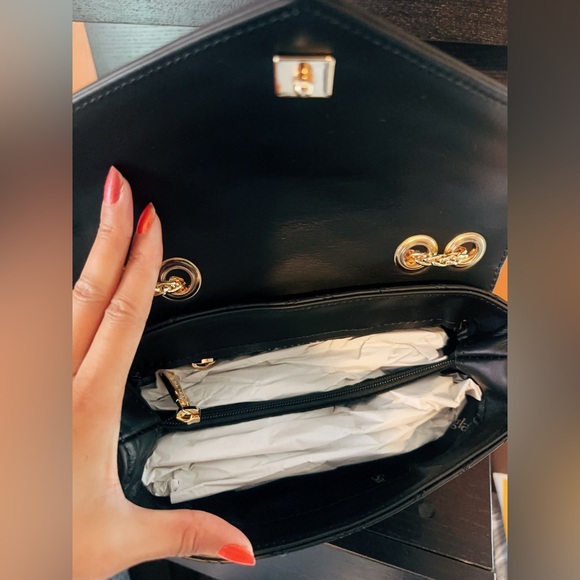 SARA BURGLAR genuine black leather shoulder bag Kate Trapunto BORSA DONNA NWT - Picture 8 of 12